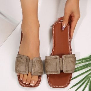 Ready-to-ship wholesale plus-size flat sandals for women, summer , fairy-style open-toe thong sandals