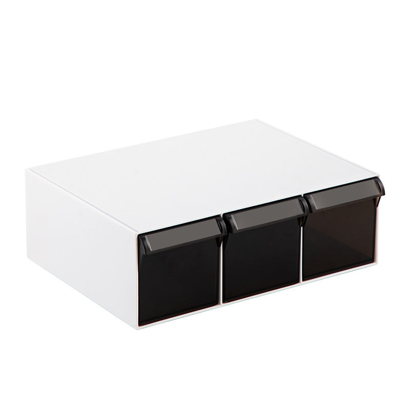 Cosmetics storage box drawer ins cotton pad lipstick desktop storage box can be stacked with stationery storage box