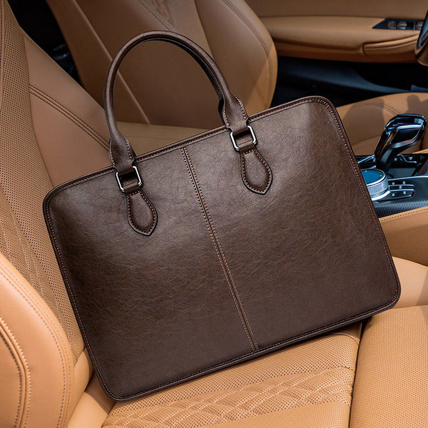 Emperor Paul briefcase men's leather high-end sense business travel handbag computer bag men's men's bag wholesale