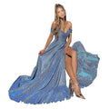fashion banquet dress inssequin big skirt tube topsexyfashion slit dress