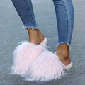Fluffy, long-pile cotton slippers for women, perfect for staying warm at home in winter. soft-soled, silent, and suitable for both indoor and outdoor wear. wholesale options available, ideal for postpartum recovery