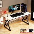 Desk, bedroom, gaming desk, study/writing desk, computer desk with cable management, wide desktop, thickened and reinforced table