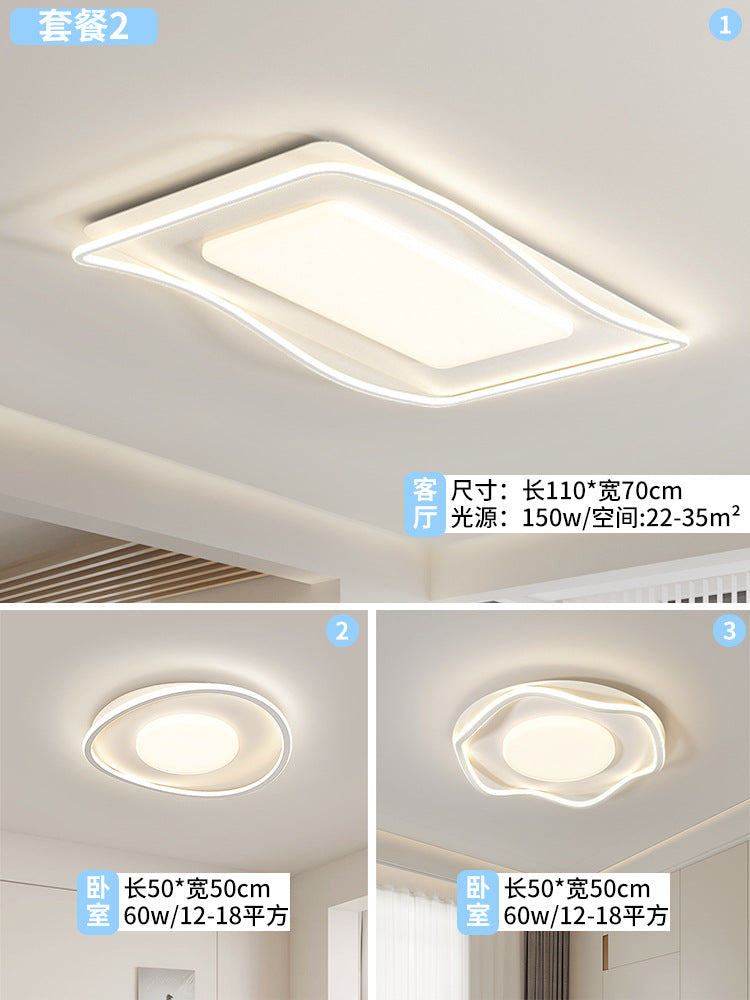 Zhongshan Lighting Factory Direct Sales Living Room Main Light Whole House Package Intelligent Voice Home Improvement Round Room Bedroom Ceiling Light