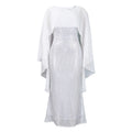 D556 european and american style spring new fashion chiffon cape sequin bodycon maxi dress banquet party gown