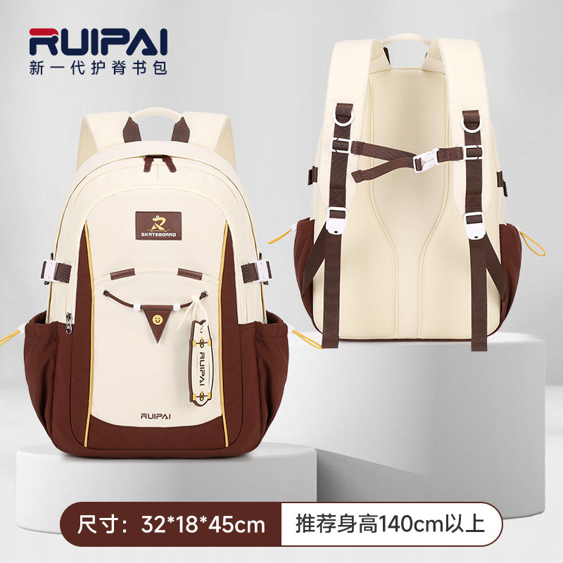 School bag for girls, primary school students in grades 3 to 6, large-capacity spine care to reduce the burden, 2025 new backpack for junior high school students