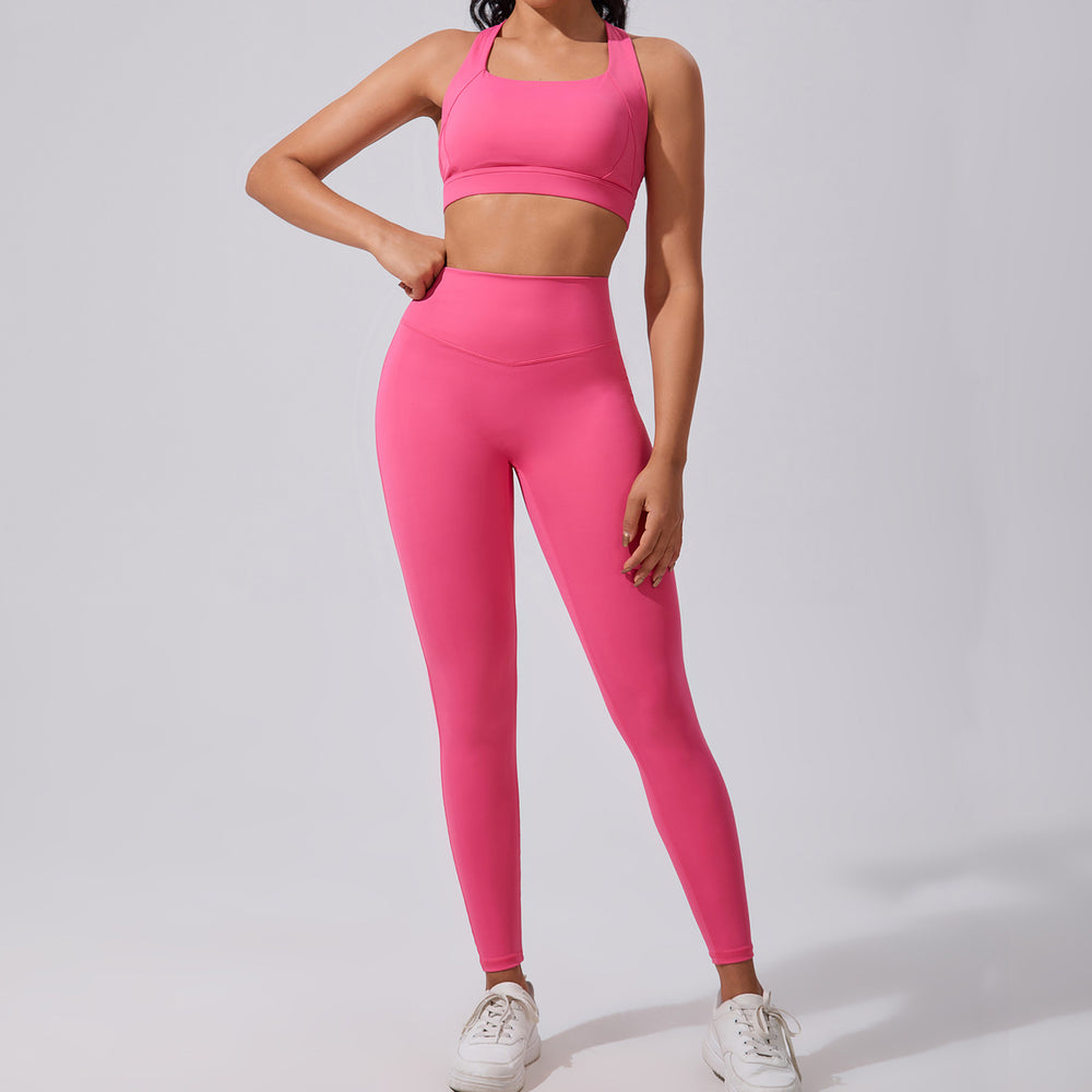 new women's activewear set - stretchy, breathable workout outfit - cloud-like running & yoga set