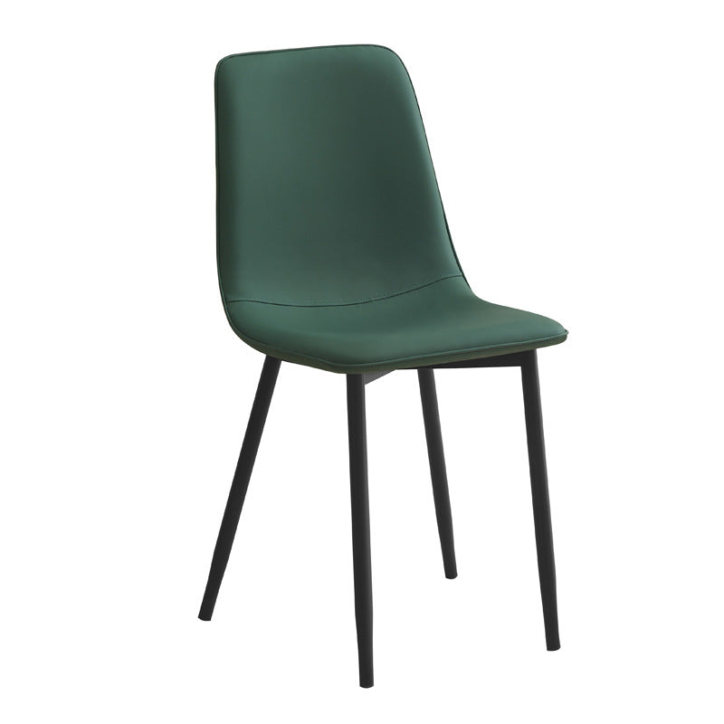 Hotel for homemulti-coloraccessible luxury leather casual reception chair carbon steel frame casual chair pressure resistant spoon chair dining chair