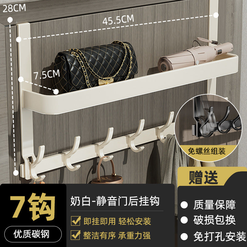 Over-the-door hook, double-layer over-the-door hanger, no-drill bedroom door hook, over-the-door organizer, creative over-the-door hook