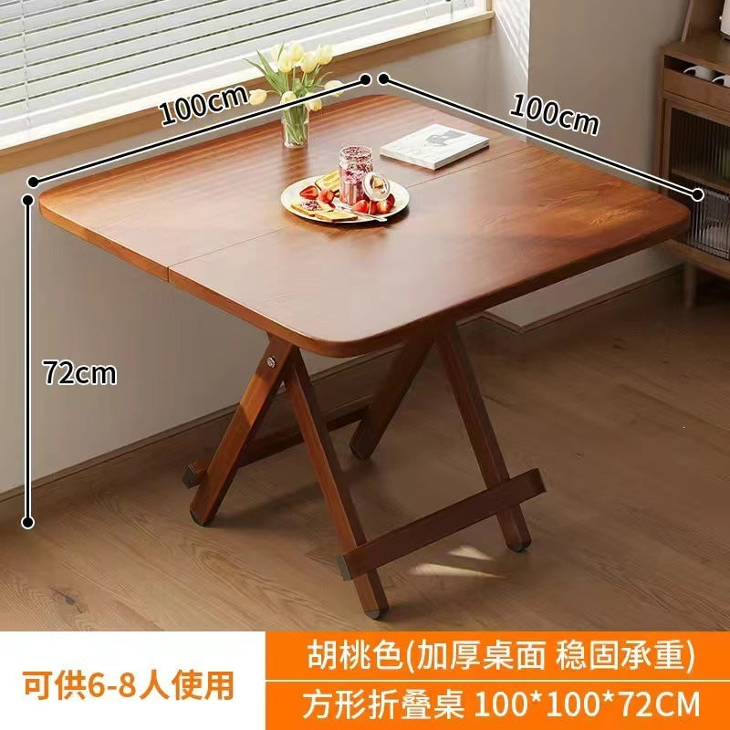 Folding tablefor homedining tableoutdoor night market portable stall square tablesimple small apartment rental house dining table and chairs