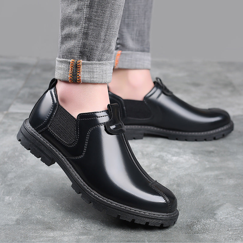 Casual men's shoes 2021 spring british workwear trendy shoes men's boots soft surface big toe men's shoes retro leather shoes