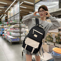 Backpack maillard color matching classy school bag junior high school student school bag casual travel couple college student school bag