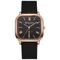 vintage style rose gold square roman scale silicone strap women's quartz watch factory direct sales wholesale