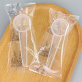 Individually packaged with words: transparent