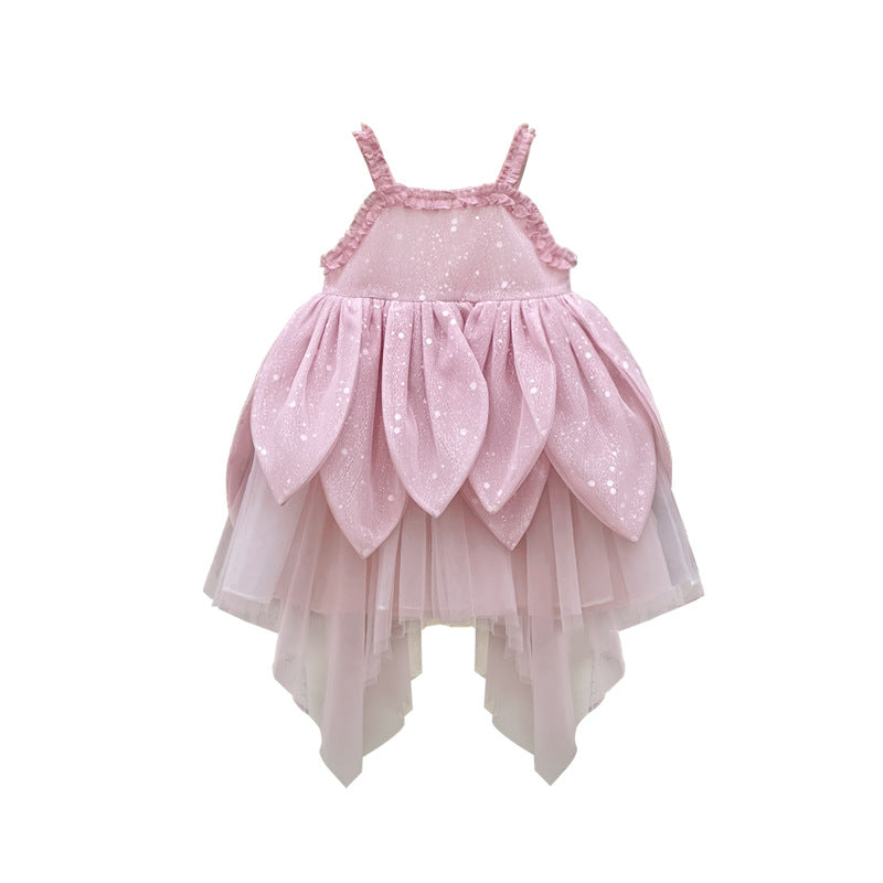 summer girls' dress - petal hem floral fairy princess sundress - super cute princess dress - clearance sale on limited sizes