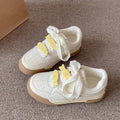 Niche style design fleece-lined cartoon sneakers for women 2026new arrivalwintereasiest for matchthick solewhite shoesheattechcasual shoes