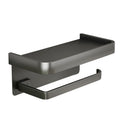 No punching black paper towel holder roll paper holder storage rack toilet bathroom tissue box mobile phone toilet paper holder roll paper