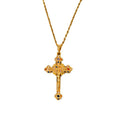 【titanium steel】necklace for women, cross-border fashion, full diamond colorful zircon cross pendant, high-end clavicle chain jewelry