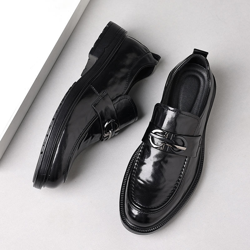 Genuine leather men's loafers - slip-on leather shoes for men - comfortable business casual style - slip-on leather shoes