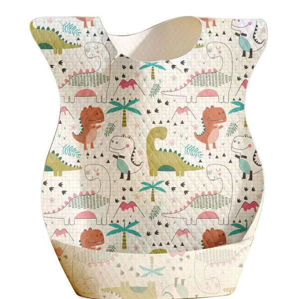 Cartoon printing children's disposable rice pocket saliva pocket bib saliva towel leave-in non-woven bib anti-dirty moisture