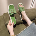 Fashiontrendyeasiest for match one-line flats beach popular slippers home sandals and slippers women's korean style seaside flats shoes