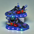 Spider-man kids' light-up shoes - spring/autumn  new collection - boys' waterproof leather sneakers with led lights