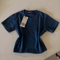 Women's round neck t-shirt short-sleeved t-shirt short-sleeved tops wholesale women basic top