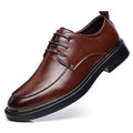 2024 new men's leather shoes - summer breathable business formal british style casual soft sole black dress shoes