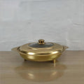 Golden lace round dining stove