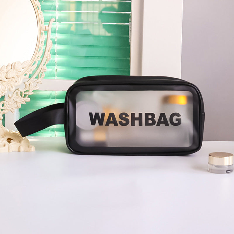 Wash storage bag Premium waterproof single-layer cosmetic bag Portable large-capacity transparent travel cosmetic storage bag