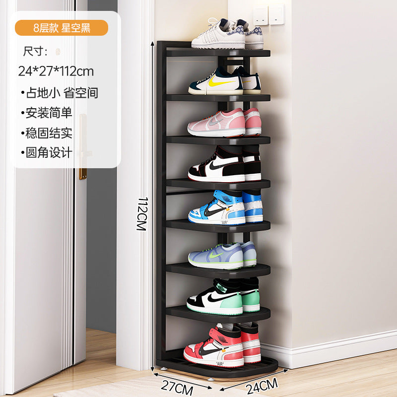 Simple metal shoe rack, small narrow shoe rack, dormitory occupies a small entrance, multi-layer shoe storage shoe rack outside the corridor