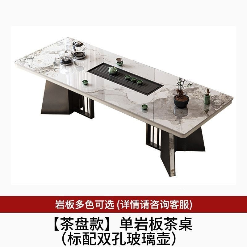 New chinoiserie luxury stone slate tea table table modern tea table and chair combination casualaccessible luxury office large board table tea making table
