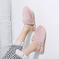 winter baotou women's soft fur cotton slippers home indoor heattech rhinestone fashionoutwear cotton slippers