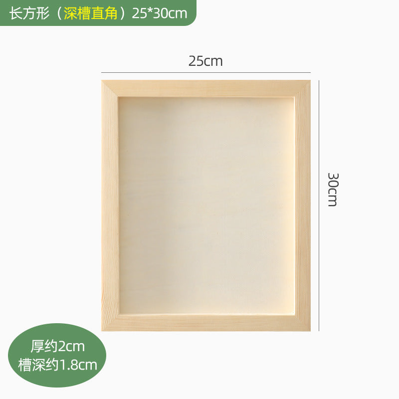 Solid wood clay picture frame mounted wood clay photo frame handmade DIY material wood frame colored clay works display empty frame
