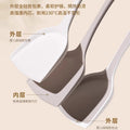 Silicone spatula, soup spoon, household cooking spatula, non-stick pan, kitchen utensils suit, food grade, high temperature resistant, cooking, milky white