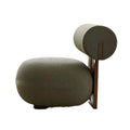 Cream style single sofa chair fabric balcony casual chair negotiation area sofa table and chair combination movable solid wood