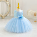New arrival children's skirt kids dress sequin flower princess dress baby girl first birthday dress girl dress