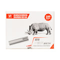 Rhino 10-piece eyebrow razor blades - stainless steel, sharp, for eyebrow shaping, microblading, and tattooing. includes wavy blades for precise shaping