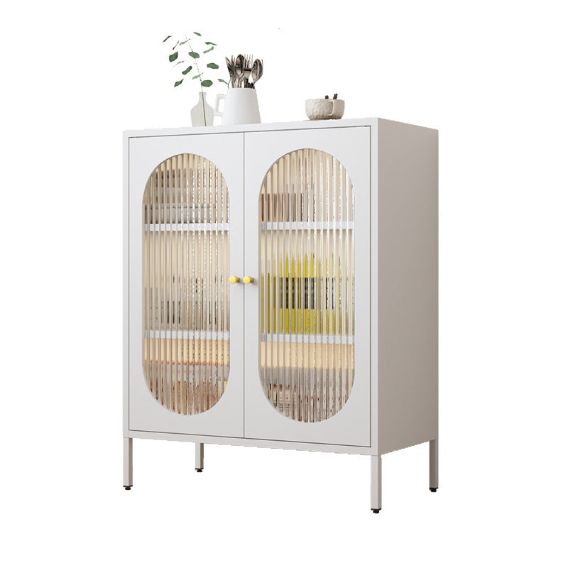 Kitchen and dining room storage cabinet, cream fresh style storage iron cabinet, casual sun panel door, living room tea and sideboard