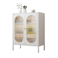 Kitchen and dining room storage cabinet, cream fresh style storage iron cabinet, casual sun panel door, living room tea and sideboard