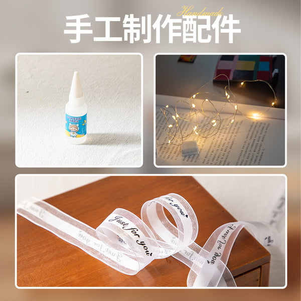 Handmade DIY accessories dried flower glue sticky specimen rose ribbon pearl accessories wholesale