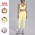 fashionsexy back sports bra suit seamless peach butt quick-drying running fitness yoga suit suit