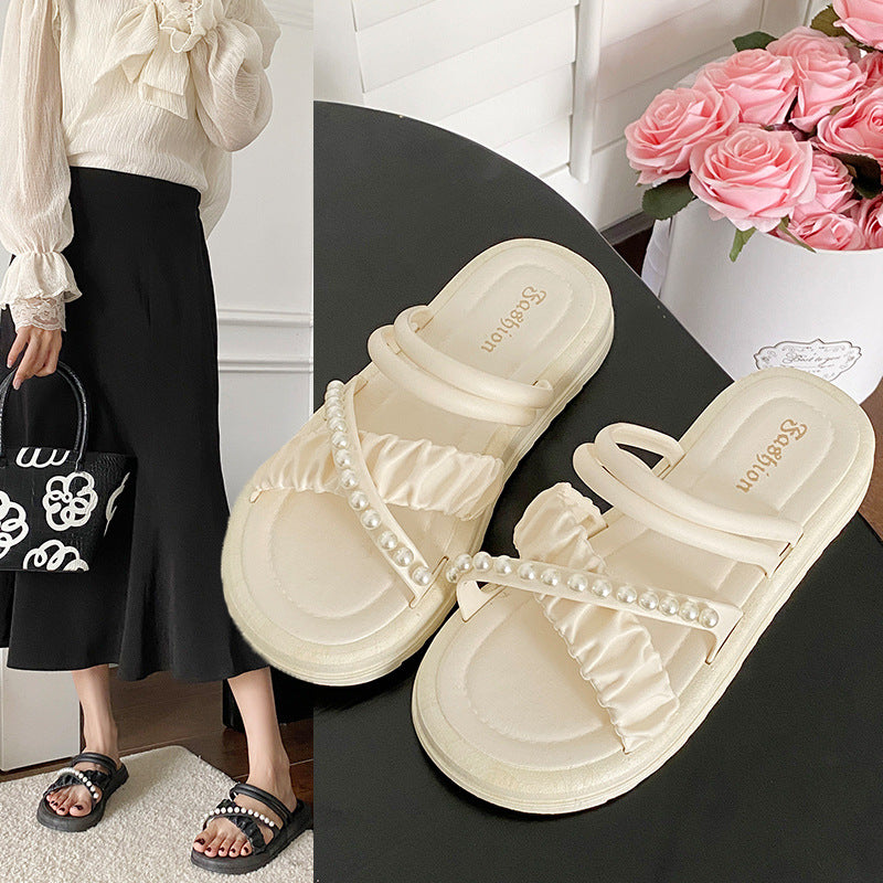 new hot-selling slippers for women, summer outdoor wear, fashionable non-slip flip-flops, fairy style cool slippers, cross-border hot-selling