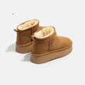 Thick sole anti-ski snow boots for women 2025 new arrivalwinterheattech bread shoes slip-on fleece-linedthickened cotton shoes