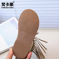 Summer rivet boots new arrivalgirl one strap roman shoes semya style tassel high slope heel kids sandals