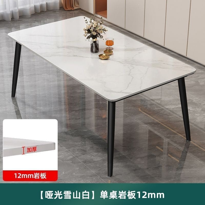 Rock slab dining table and chair combination for home commercial rental small apartment matte bright thickened modern casualaccessible luxury