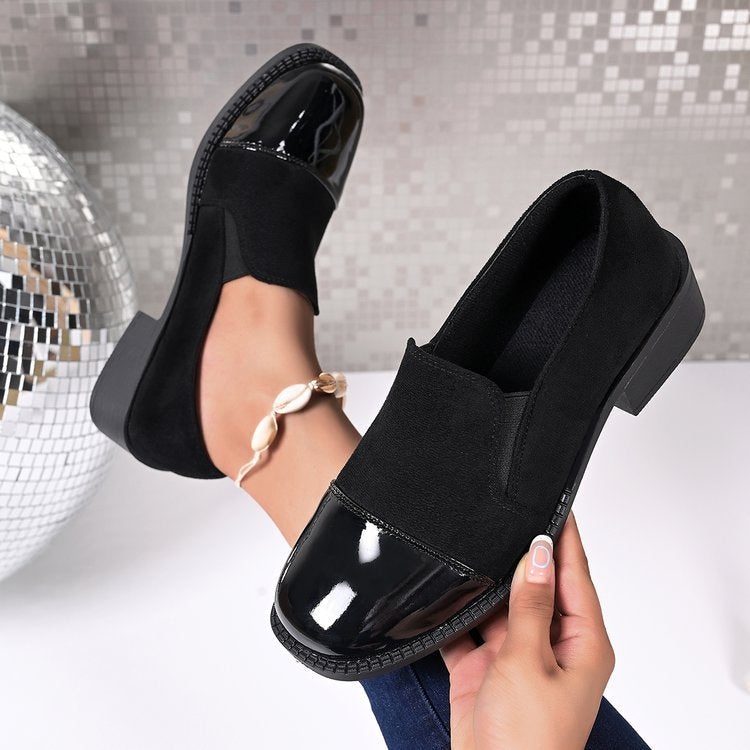 spring/autumn new arrival: plus-size chunky sole leather shoes for cross-border e-commerce. sizes 35-43 available. wholesale options available. dropshipping to  and