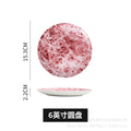 Ceramic marble pattern dinner plate - nordic theme restaurant western dinner plate - unique ceramic tableware - factory direct