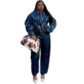 European and american style women's denim jacket -  autumn/winter cross-border fashion - streetwear casual hand-weathered long sleeve jacket