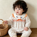 Newborn baby clothes autumn collection: stylish floral rompers for baby girls - perfect for spring/autumn, princess style, full month celebration, and outdoor wear