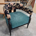 French retro single sofa chair balcony lazy single chair designer style living room fabric casual chair medieval lounge chair